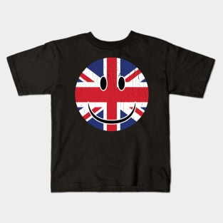 Smiley UK Flag Fan Smiley UK Fan Gift Kids T-Shirt